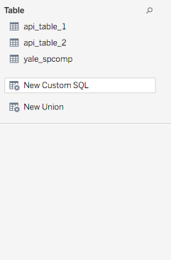 Custom SQL in Tableau